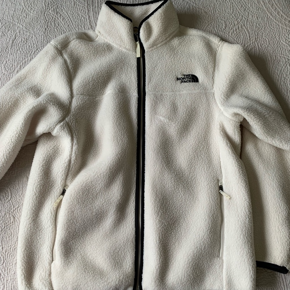 Fleece North Face zip up jacket